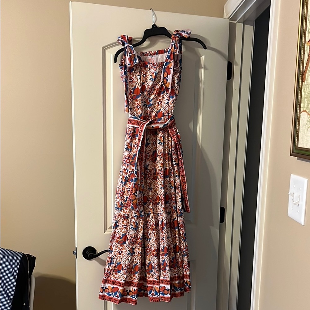 Floral Sleeveless Dress with Belt